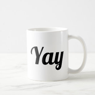 Yay Slogan Mug handwritten typo