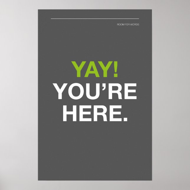 YAY! YOU’RE HERE – Entryway Wall Art (Front)
