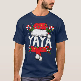 Yaya Christmas Pajama Santa Claus Family Matching  T-Shirt