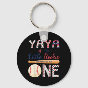 Yaya of One Little Rookie Baseball 1st Birthday Key Ring
