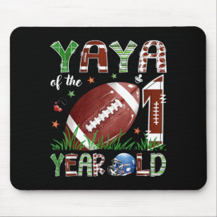 Yaya of The 1 Year Old Football 1st Birthday Boy Mouse Pad