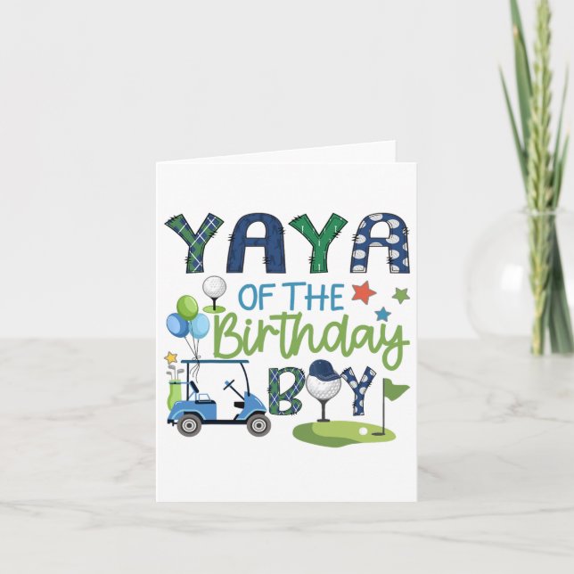 Yaya Of The Birthday Boy Hole In One Golf Sport  Card (Front)