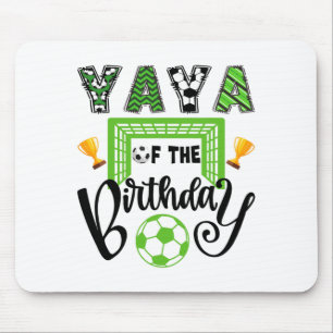 Yaya Of The Birthday Boy Soccer Player Bday Party  Mouse Pad