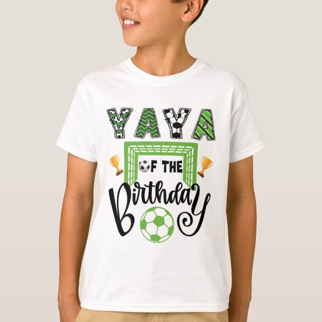 Yaya Of The Birthday Boy Soccer Player Bday Party  T-Shirt (Front)