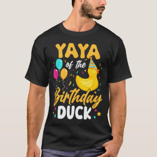 Yaya Of The Birthday Duck Boy Rubber Duck Bday T-Shirt