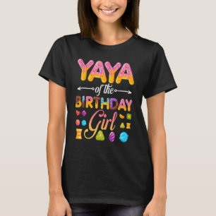 Yaya Of The Birthday Girl Doughnut Birthday Party  T-Shirt