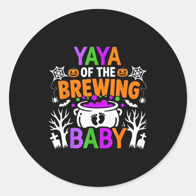 Yaya Of The Brewing Baby Halloween Costume  Classic Round Sticker (Front)
