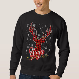 Yaya Reindeer Family Matching Pyjama Christmas Sweatshirt