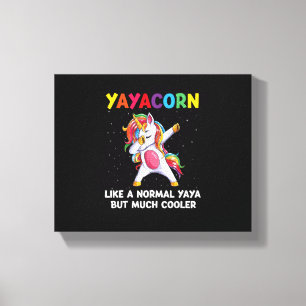 YayaCorn Yaya Unicorn Birthday Family Matching Bda Canvas Print