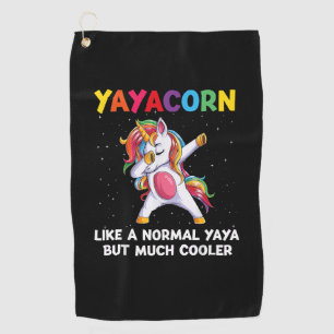 YayaCorn Yaya Unicorn Birthday Family Matching Bda Golf Towel