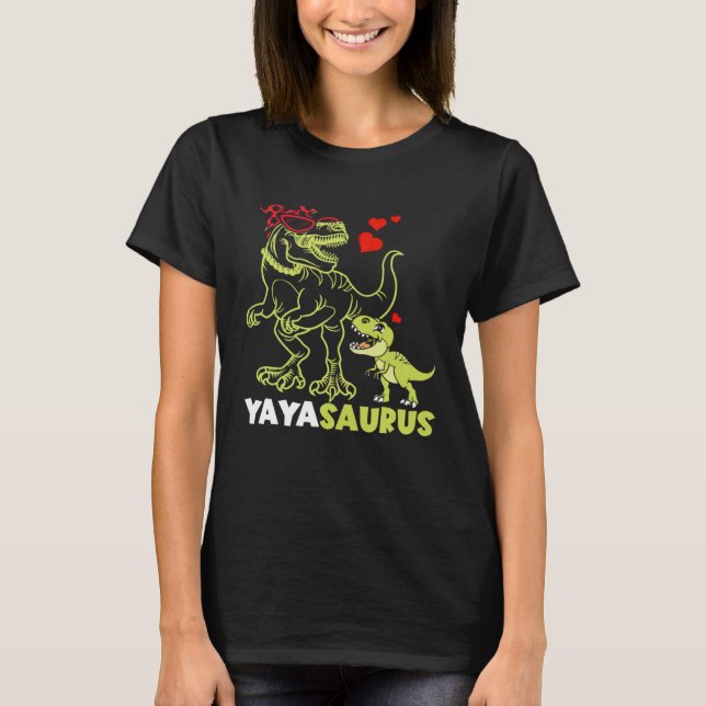 Yayasaurus Yaya Dinosaur Rex  Mother s Day T-Shirt (Front)