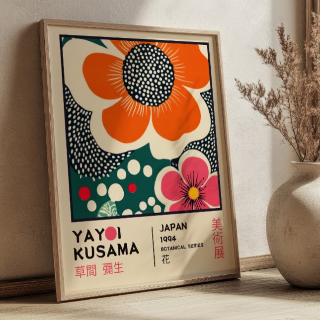 Yayoi Kusama Floral Exhibition Elegant Retro Poster (Creator Uploaded)