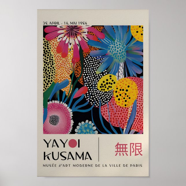 Yayoi Kusama Inspired Abstract Art Print  (Front)