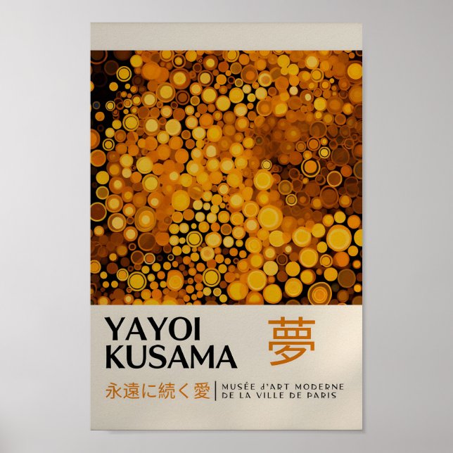 Yayoi Kusama Inspired Abstract Art Print  (Front)