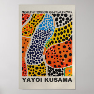 Yayoi Kusama Inspired Abstract Art Print