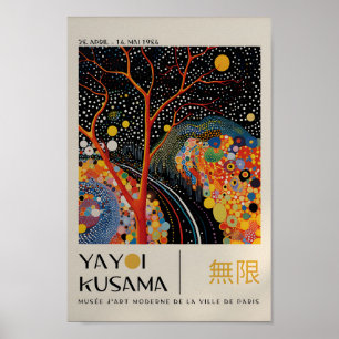 Yayoi Kusama Inspired Abstract Art Print