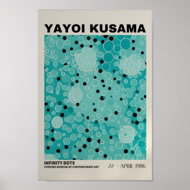 Yayoi Kusama Inspired Abstract Art Print (Front)