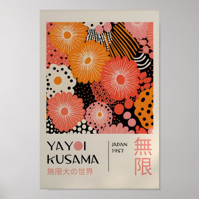 Yayoi Kusama Inspired Abstract Art Print  (Front)