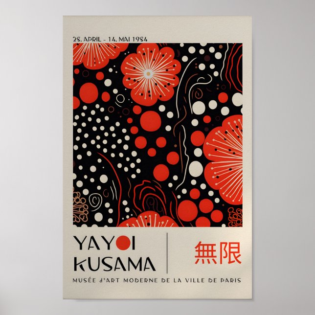 Yayoi Kusama Inspired Abstract Art Print (Front)
