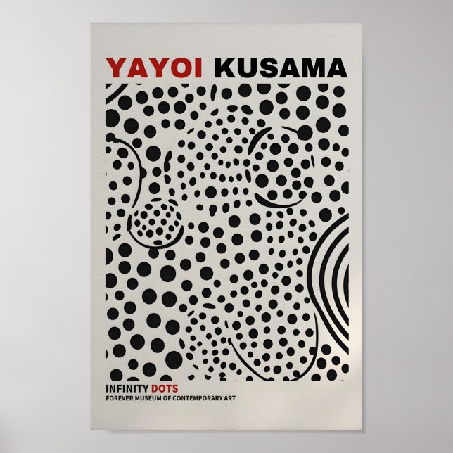 Yayoi Kusama Inspired Abstract Art Print  (Front)