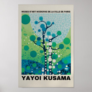 Yayoi Kusama Inspired Abstract Art Print