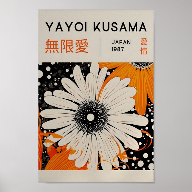 Yayoi Kusama Inspired Abstract Art Print  (Front)