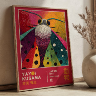 Yayoi Kusama Moth Insect Japanese Art Exhibition Poster