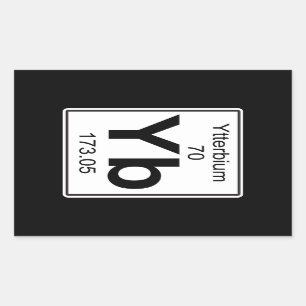 Yb - Ytterbium Rectangular Sticker