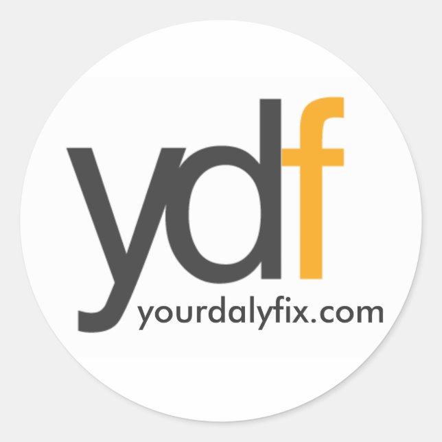 ydflogo, yourdalyfix.com classic round sticker (Front)