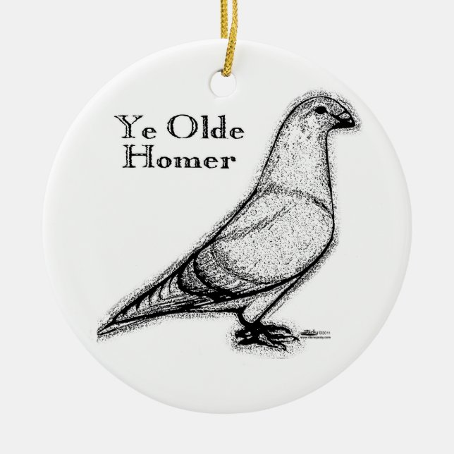 Ye Olde Homer Ceramic Tree Decoration (Front)