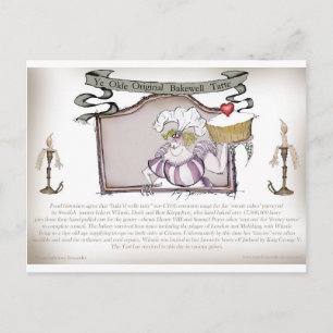 ye olde original bakewell tarte, tony fernandes postcard
