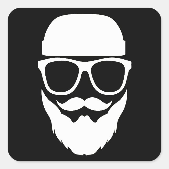 Ye Ole Hipster Square Sticker (Front)