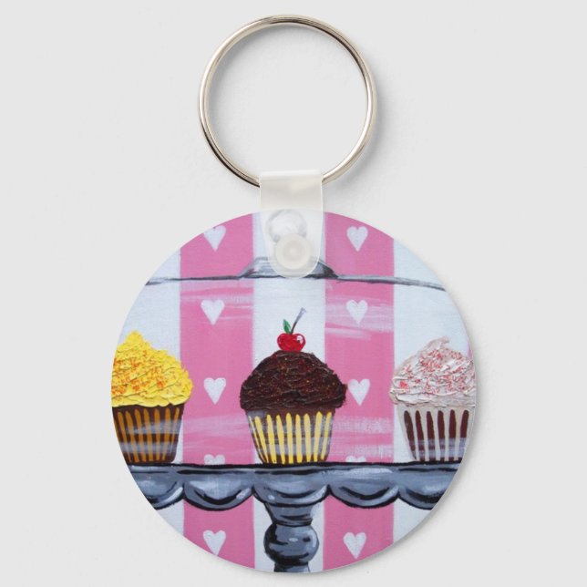 yea! cupcakes! key ring (Front)