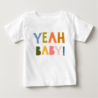 "Yeah Baby!" Happy Colourful Hand Lettering Quote