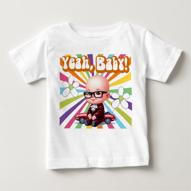 Yeah Baby Retro Baby T-Shirt (Front)