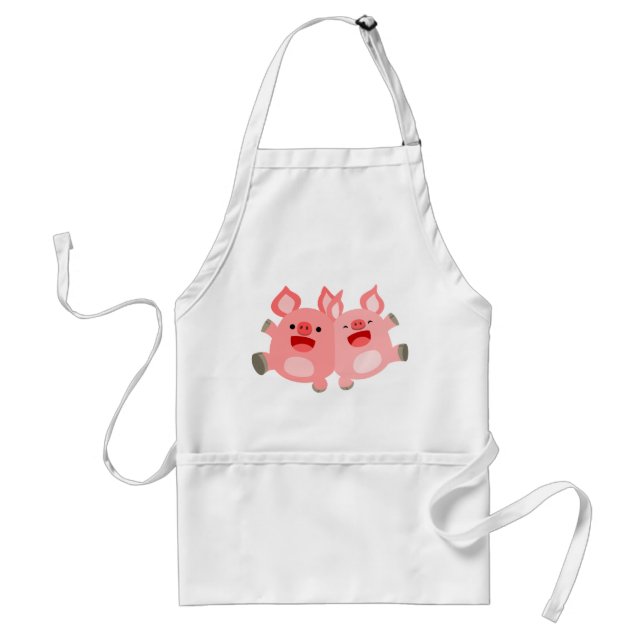 YEAH!! Cute Cartoon Pigs Apron (Front)