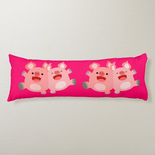 YEAH!! Cute Cartoon Pigs Body Pillow (Front)