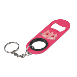 YEAH!! Cute Cartoon Pigs Bottle Opener Keychain