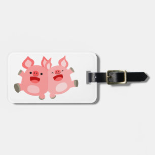 YEAH!! Cute Cartoon Pigs Luggage Tag