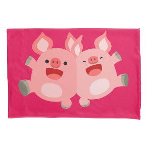 YEAH!! Cute Cartoon Pigs Pillowcase
