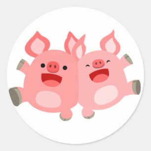 YEAH!! Cute Cartoon Pigs Sticker