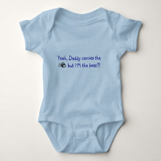 Yeah, Daddy carries the  badge and cuffs Baby Bodysuit
