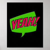 Yeah! Energetic Pop Art Comic Cheer