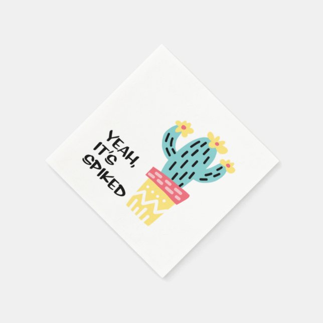 Yeah, It's Spiked Cocktail Napkins (Corner)