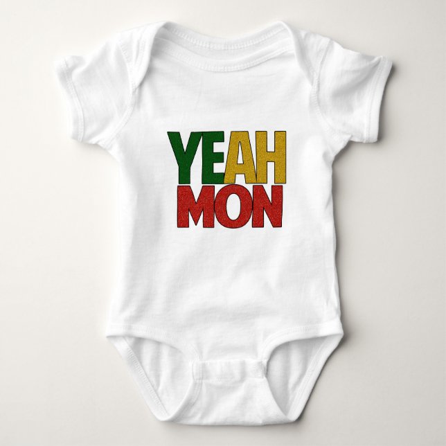 Yeah Mon Jamaican Vacation Baby Bodysuit (Front)