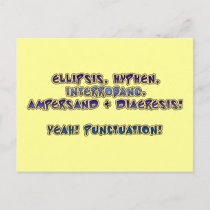 Yeah! Punctuation! Postcard