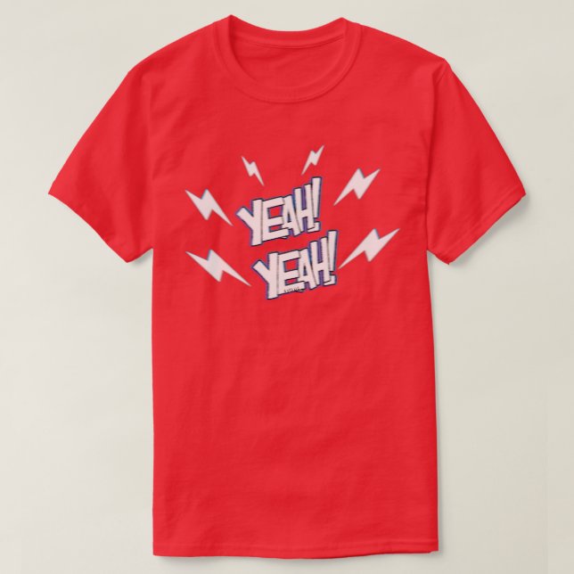 Yeah Yeah Lightning Bolts Glitch T-Shirt (Design Front)
