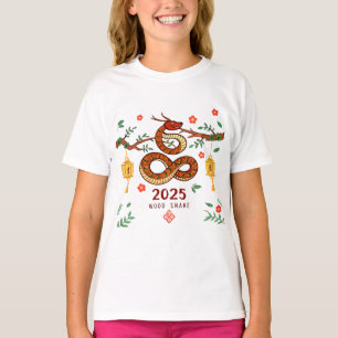 Year 2025 Wood Snake. Chinese horoscope T-Shirt