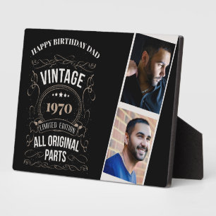 YEAR BORN PHOTOS Birthday Keepsake Gift For DAD Plaque