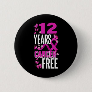 Year Cancer Free For Breast Cancer Awareness  6 Cm Round Badge